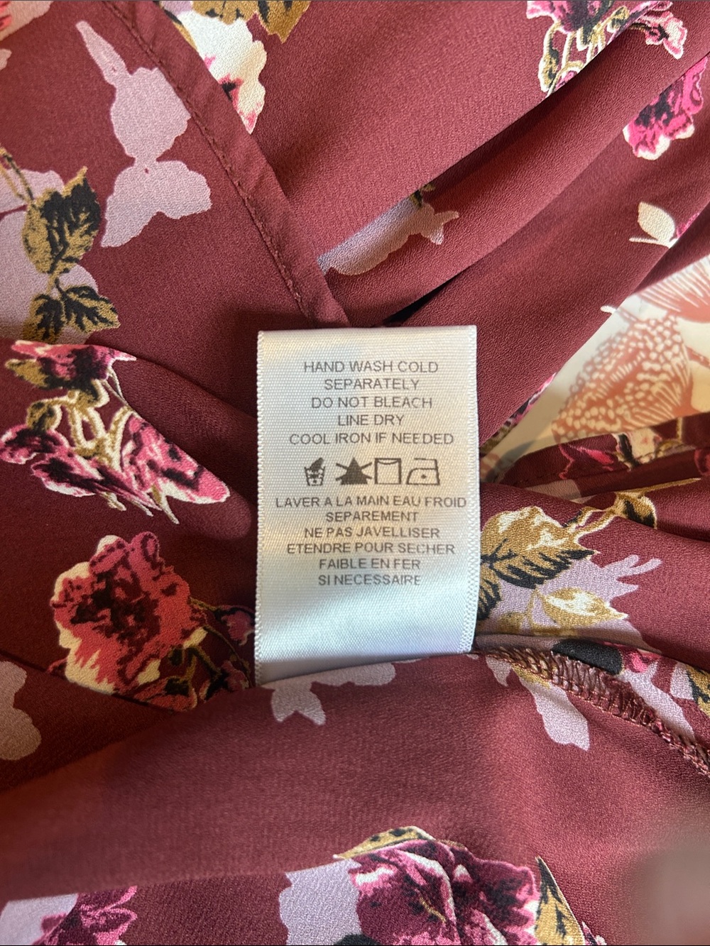 🌸3 FOR $20🌸 Pleione Mauve Floral V-Neck Blouse - Picture 7 of 7